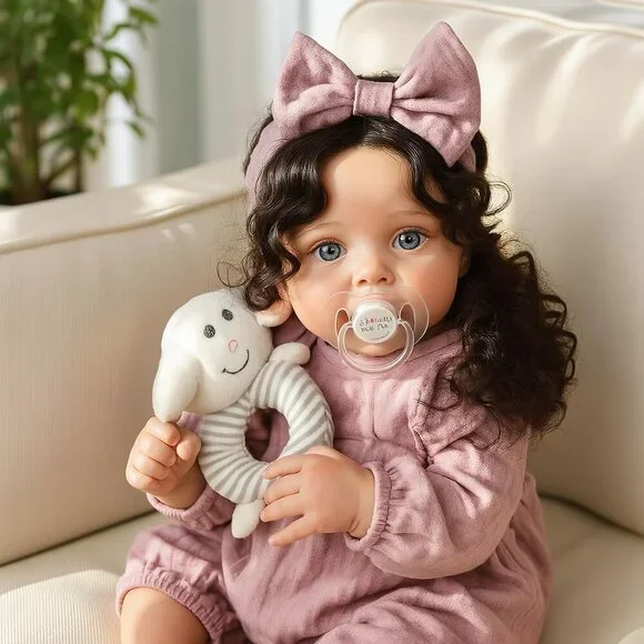 18 Inch Reborn Baby Doll Girl Realistic Silicone Soft Body Toy Gift for Kids - Picture 1 of 8